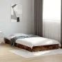 Smoked oak engineered wood bed frame 90x190 cm by vidaXL, Beds and slatted bases - Ref: Foro24-842074, Price: 60,12 €, Discou...