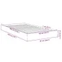 Smoked oak engineered wood bed frame 90x190 cm by vidaXL, Beds and slatted bases - Ref: Foro24-842074, Price: 60,12 €, Discou...