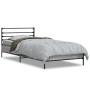 Sonoma-graues Metall-Holzwerkstoff-Bettgestell, 75 x 190 cm von vidaXL, Betten und Lattenroste - Ref: Foro24-845625, Preis: 6...