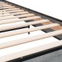 Sonoma-graues Metall-Holzwerkstoff-Bettgestell, 75 x 190 cm von vidaXL, Betten und Lattenroste - Ref: Foro24-845625, Preis: 6...