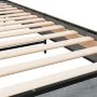 Sonoma-graues Metall-Holzwerkstoff-Bettgestell, 75 x 190 cm von vidaXL, Betten und Lattenroste - Ref: Foro24-845625, Preis: 6...