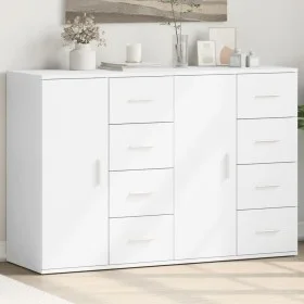 Sideboards 2 pcs white engineered wood 59x39x80 cm by vidaXL, Sideboards - Ref: Foro24-3276630, Price: 216,55 €, Discount: %