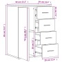 Sideboards 2 Stück, weißes Holzwerkstoff, 59 x 39 x 80 cm von vidaXL, Sideboards - Ref: Foro24-3276630, Preis: 229,78 €, Raba...