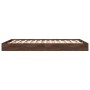 Oak brown engineered wood bed frame 120x190 cm by vidaXL, Beds and slatted bases - Ref: Foro24-842055, Price: 83,01 €, Discou...