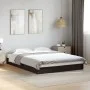 Black engineered wood bed frame 135x190 cm by vidaXL, Beds and slatted bases - Ref: Foro24-842043, Price: 88,54 €, Discount: %