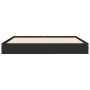 Black engineered wood bed frame 135x190 cm by vidaXL, Beds and slatted bases - Ref: Foro24-842043, Price: 89,15 €, Discount: %