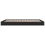 Black engineered wood bed frame 135x190 cm by vidaXL, Beds and slatted bases - Ref: Foro24-842043, Price: 88,54 €, Discount: %