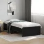 Black engineered wood and metal bed frame 90x190 cm by vidaXL, Beds and slatted bases - Ref: Foro24-845246, Price: 91,15 €, D...