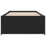 Black engineered wood and metal bed frame 90x190 cm by vidaXL, Beds and slatted bases - Ref: Foro24-845246, Price: 91,15 €, D...