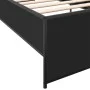 Black engineered wood and metal bed frame 90x190 cm by vidaXL, Beds and slatted bases - Ref: Foro24-845246, Price: 91,15 €, D...