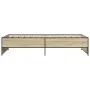 Sonoma oak metal engineered wood bed frame 75x190 cm by vidaXL, Beds and slatted bases - Ref: Foro24-845252, Price: 84,95 €, ...