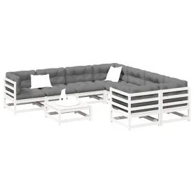 Garden sofa set 9 pieces solid white pine wood by vidaXL, Garden sets - Ref: Foro24-3299366, Price: 558,03 €, Discount: %