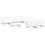 Gartensofa-Set 9-teilig aus massivem weißem Kiefernholz von vidaXL, Gartensets - Ref: Foro24-3299366, Preis: 558,03 €, Rabatt: %