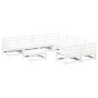 Gartensofa-Set 9-teilig aus massivem weißem Kiefernholz von vidaXL, Gartensets - Ref: Foro24-3299366, Preis: 565,09 €, Rabatt: %