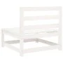 Gartensofa-Set 9-teilig aus massivem weißem Kiefernholz von vidaXL, Gartensets - Ref: Foro24-3299366, Preis: 558,03 €, Rabatt: %