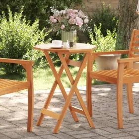 Folding garden table solid acacia wood Ø60x75 cm by vidaXL, Garden tables - Ref: Foro24-4004909, Price: 54,57 €, Discount: %