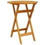 Folding garden table solid acacia wood Ø60x75 cm by vidaXL, Garden tables - Ref: Foro24-4004909, Price: 54,93 €, Discount: %