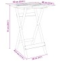 Klappbarer Gartentisch aus massivem Akazienholz Ø60x75 cm von vidaXL, Gartentische - Ref: Foro24-4004909, Preis: 55,07 €, Rab...