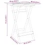 Mesa de jardín plegable madera maciza de acacia Ø60x75 cm de vidaXL, Mesas de jardín - Ref: Foro24-4004909, Precio: 54,51 €, ...