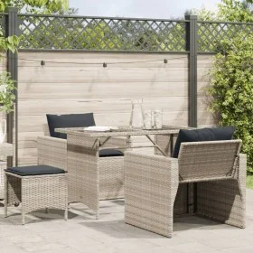 4-teilige Gartensofagarnitur und graue synthetische Rattankissen von vidaXL, Gartensets - Ref: Foro24-366364, Preis: 252,19 €...