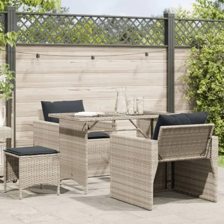4-piece garden sofa set and gray synthetic rattan cushions by vidaXL, Garden sets - Ref: Foro24-366364, Price: 252,19 €, Disc...