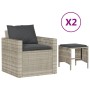 4-piece garden sofa set and gray synthetic rattan cushions by vidaXL, Garden sets - Ref: Foro24-366364, Price: 232,73 €, Disc...
