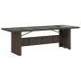 Garden table glass surface PE rattan brown 240x90x75cm by vidaXL, Garden tables - Ref: Foro24-365598, Price: 286,88 €, Discou...