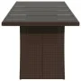 Garden table glass surface PE rattan brown 240x90x75cm by vidaXL, Garden tables - Ref: Foro24-365598, Price: 286,88 €, Discou...