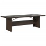 Mesa de jardín superficie de vidrio ratán PE marrón 240x90x75cm de vidaXL, Mesas de jardín - Ref: Foro24-365598, Precio: 265,...