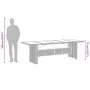 Garden table glass surface PE rattan brown 240x90x75cm by vidaXL, Garden tables - Ref: Foro24-365598, Price: 286,88 €, Discou...
