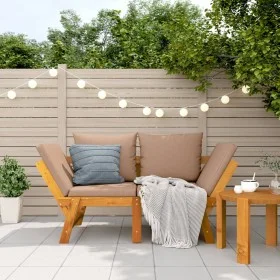 Garden bench with cushions 2 in 1 solid acacia wood by vidaXL, garden benches - Ref: Foro24-367582, Price: 264,69 €, Discount: %