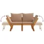 Garden bench with cushions 2 in 1 solid acacia wood by vidaXL, garden benches - Ref: Foro24-367582, Price: 264,69 €, Discount: %