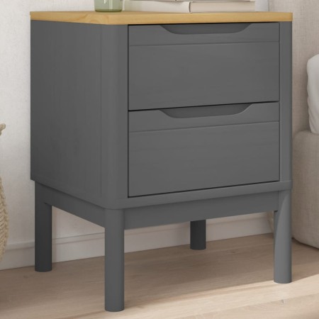 FLORO bedside table solid gray pine wood 45x39x57 cm by vidaXL, Nightstands - Ref: Foro24-374004, Price: 72,60 €, Discount: %