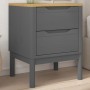 FLORO bedside table solid gray pine wood 45x39x57 cm by vidaXL, Nightstands - Ref: Foro24-374004, Price: 72,60 €, Discount: %