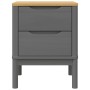FLORO bedside table solid gray pine wood 45x39x57 cm by vidaXL, Nightstands - Ref: Foro24-374004, Price: 72,60 €, Discount: %