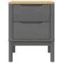 FLORO bedside table solid gray pine wood 45x39x57 cm by vidaXL, Nightstands - Ref: Foro24-374004, Price: 71,56 €, Discount: %