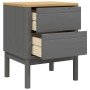 FLORO bedside table solid gray pine wood 45x39x57 cm by vidaXL, Nightstands - Ref: Foro24-374004, Price: 72,60 €, Discount: %