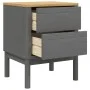 FLORO bedside table solid gray pine wood 45x39x57 cm by vidaXL, Nightstands - Ref: Foro24-374004, Price: 71,56 €, Discount: %