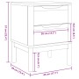 FLORO bedside table solid gray pine wood 45x39x57 cm by vidaXL, Nightstands - Ref: Foro24-374004, Price: 72,60 €, Discount: %