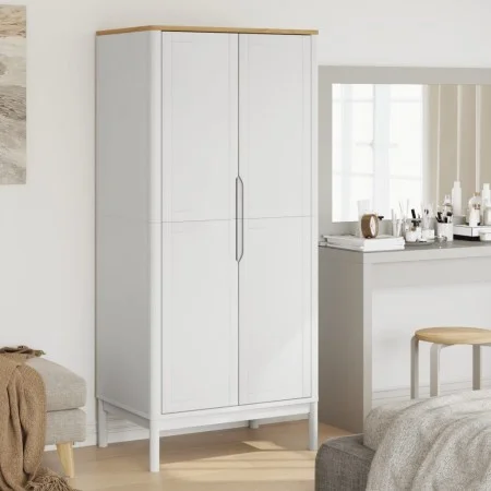 FLORO Kleiderschrank aus massivem weißem Kiefernholz 77x53x171 cm von vidaXL, Kleiderschränke - Ref: Foro24-374006, Preis: 25...