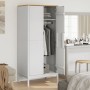 Armario FLORO madera maciza de pino blanco 77x53x171 cm de vidaXL, Armarios roperos - Ref: Foro24-374006, Precio: 256,17 €, D...