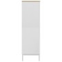 Armario FLORO madera maciza de pino blanco 77x53x171 cm de vidaXL, Armarios roperos - Ref: Foro24-374006, Precio: 256,17 €, D...