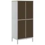 FLORO Kleiderschrank aus massivem weißem Kiefernholz 77x53x171 cm von vidaXL, Kleiderschränke - Ref: Foro24-374006, Preis: 25...