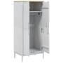 Armario FLORO madera maciza de pino blanco 77x53x171 cm de vidaXL, Armarios roperos - Ref: Foro24-374006, Precio: 256,17 €, D...
