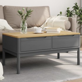 FLORO coffee table solid gray pine wood 99x55.5x45 cm by vidaXL, Coffee table - Ref: Foro24-374019, Price: 131,14 €, Discount: %