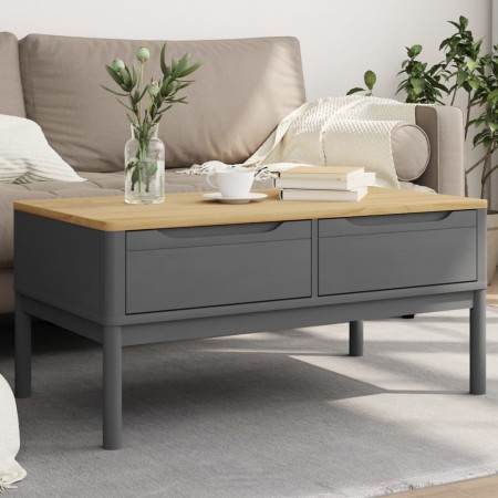 FLORO coffee table solid gray pine wood 99x55.5x45 cm by vidaXL, Coffee table - Ref: Foro24-374019, Price: 131,06 €, Discount: %