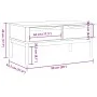 FLORO coffee table solid gray pine wood 99x55.5x45 cm by vidaXL, Coffee table - Ref: Foro24-374019, Price: 125,16 €, Discount: %
