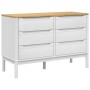 FLORO Kommode aus massivem weißem Kiefernholz von vidaXL, Schubladen - Ref: Foro24-374012, Preis: 188,71 €, Rabatt: %