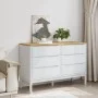 FLORO Kommode aus massivem weißem Kiefernholz von vidaXL, Schubladen - Ref: Foro24-374012, Preis: 173,22 €, Rabatt: %