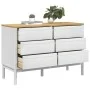 FLORO chest of drawers solid white pine wood by vidaXL, Drawers - Ref: Foro24-374012, Price: 173,22 €, Discount: %